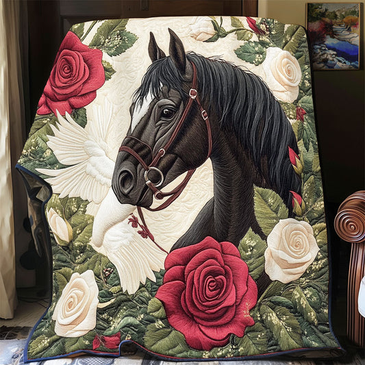 Rynx | Dove and Horse Quilted Blanket