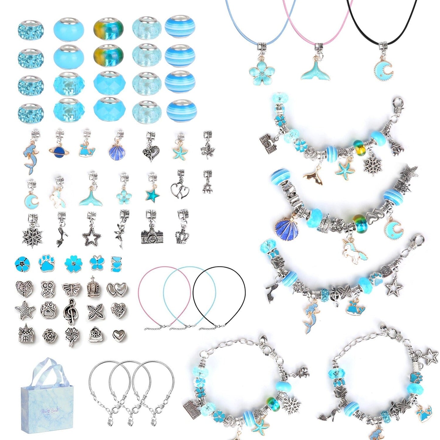 Rynx | 66 pieces: Charm bracelet making set