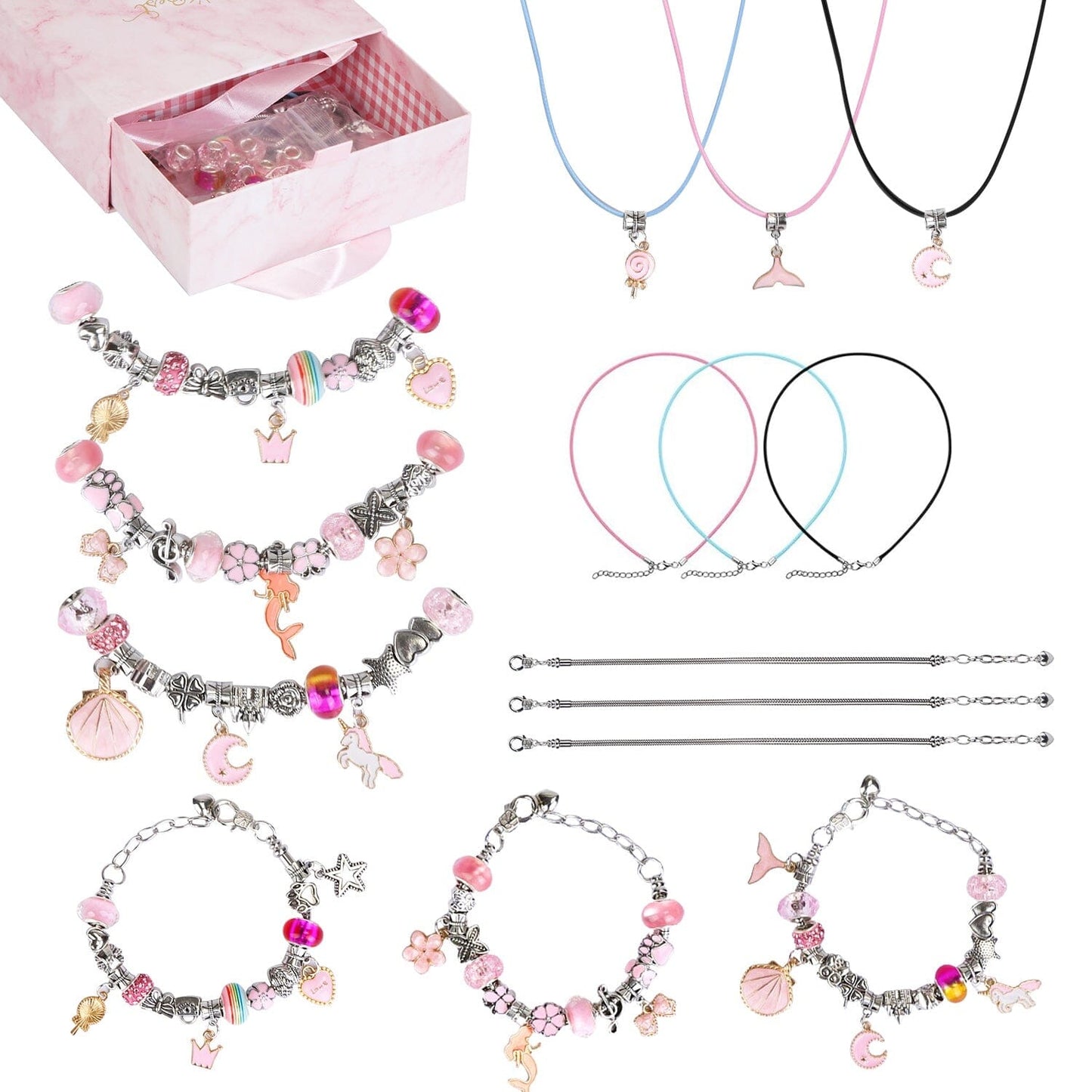 Rynx | 66 pieces: Charm bracelet making set