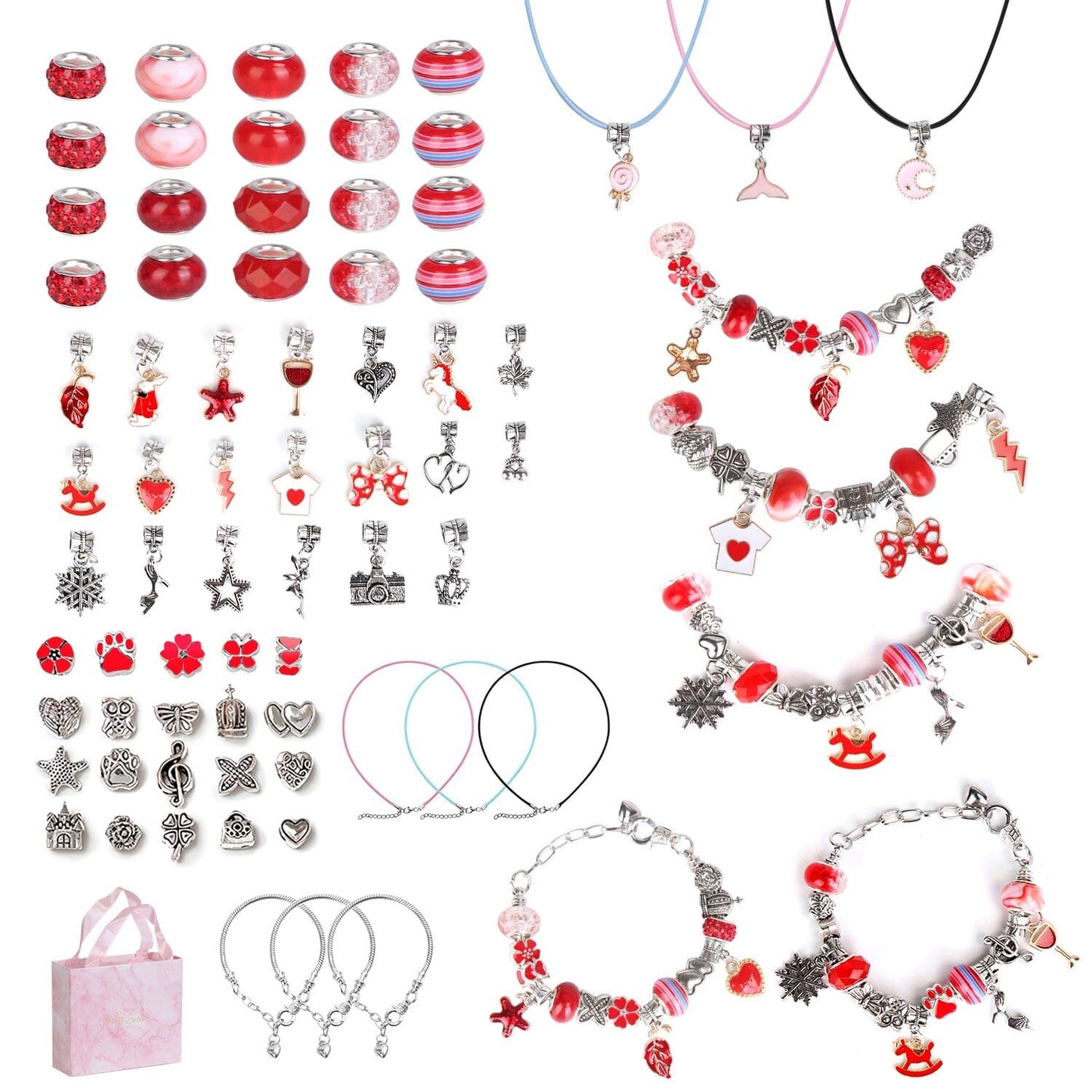 Rynx | 66 pieces: Charm bracelet making set