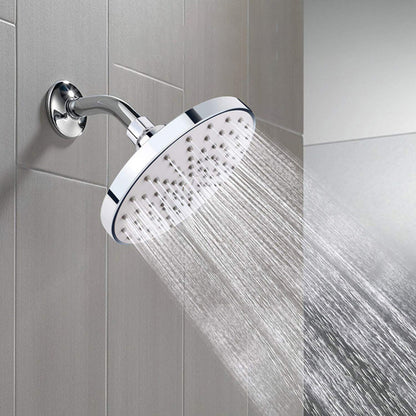 Rynx | Round Fest Shower Head Silver Single Jet Wall Mounted Shower Head