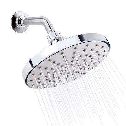 Rynx | Round Fest Shower Head Silver Single Jet Wall Mounted Shower Head