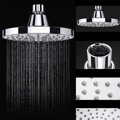 Rynx | Round Fest Shower Head Silver Single Jet Wall Mounted Shower Head
