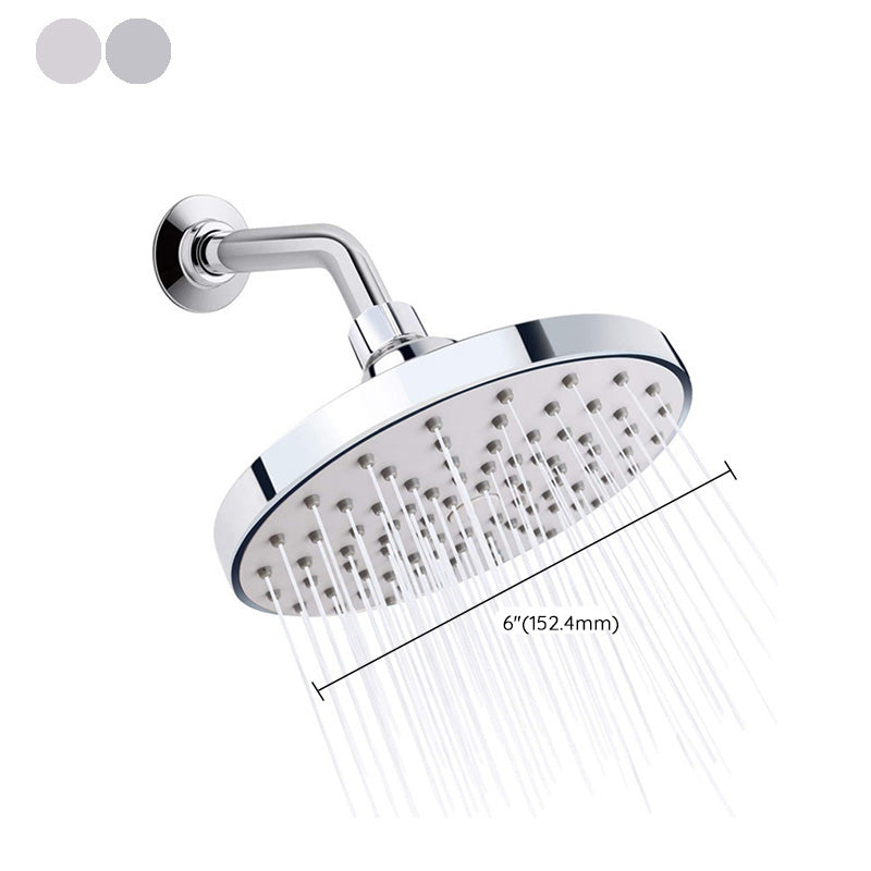 Rynx | Round Fest Shower Head Silver Single Jet Wall Mounted Shower Head