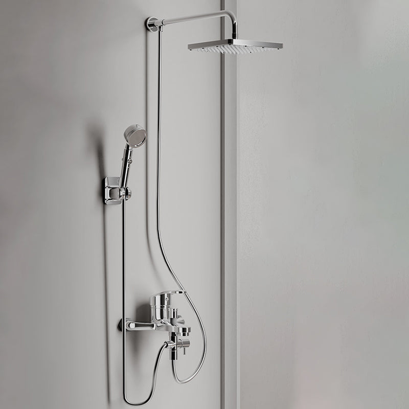 Rynx | Modern Showerhead Combination Double Showerhead Polished Stainless Steel Wall Mounted Showerhead