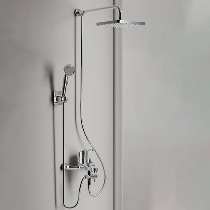 Rynx | Modern Showerhead Combination Double Showerhead Polished Stainless Steel Wall Mounted Showerhead