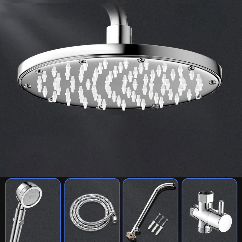 Rynx | Modern Showerhead Combination Double Showerhead Polished Stainless Steel Wall Mounted Showerhead