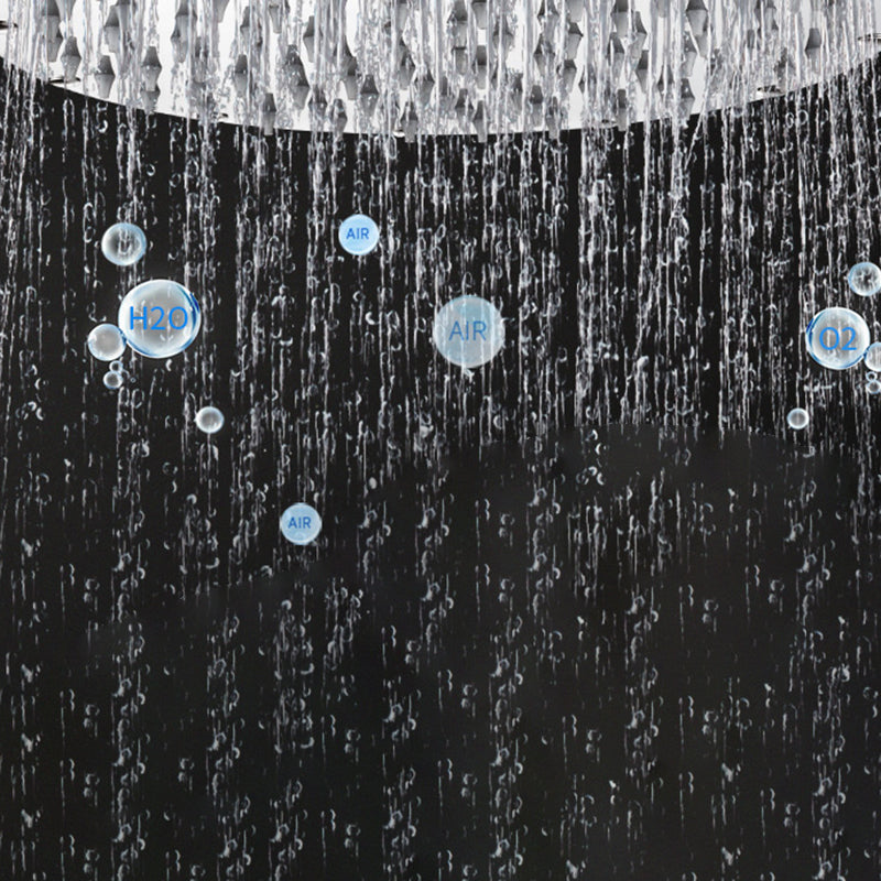 Rynx | Modern Showerhead Combination Double Showerhead Polished Stainless Steel Wall Mounted Showerhead