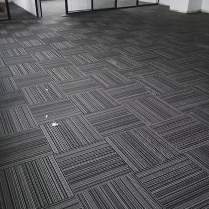 Rynx | Dark Color Level Loop Carpet Tile Non-Slip Self-Adhesive Indoor Office Carpet Tiles