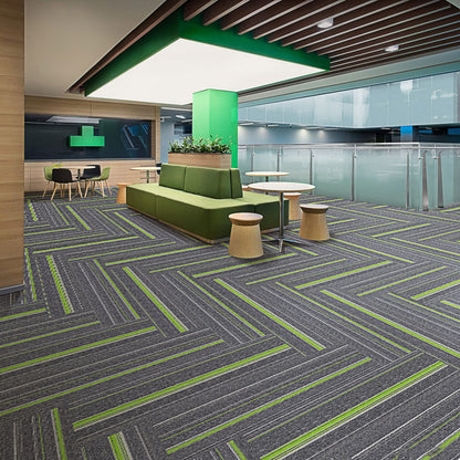Rynx | Dark Color Level Loop Carpet Tile Non-Slip Self-Adhesive Indoor Office Carpet Tiles