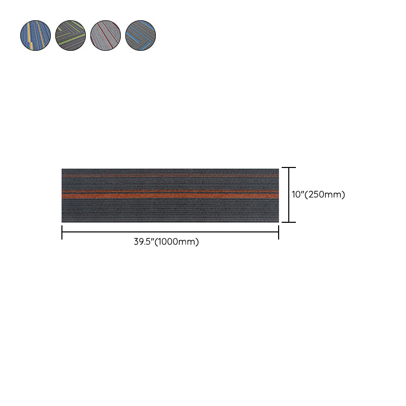 Rynx | Dark Color Level Loop Carpet Tile Non-Slip Self-Adhesive Indoor Office Carpet Tiles