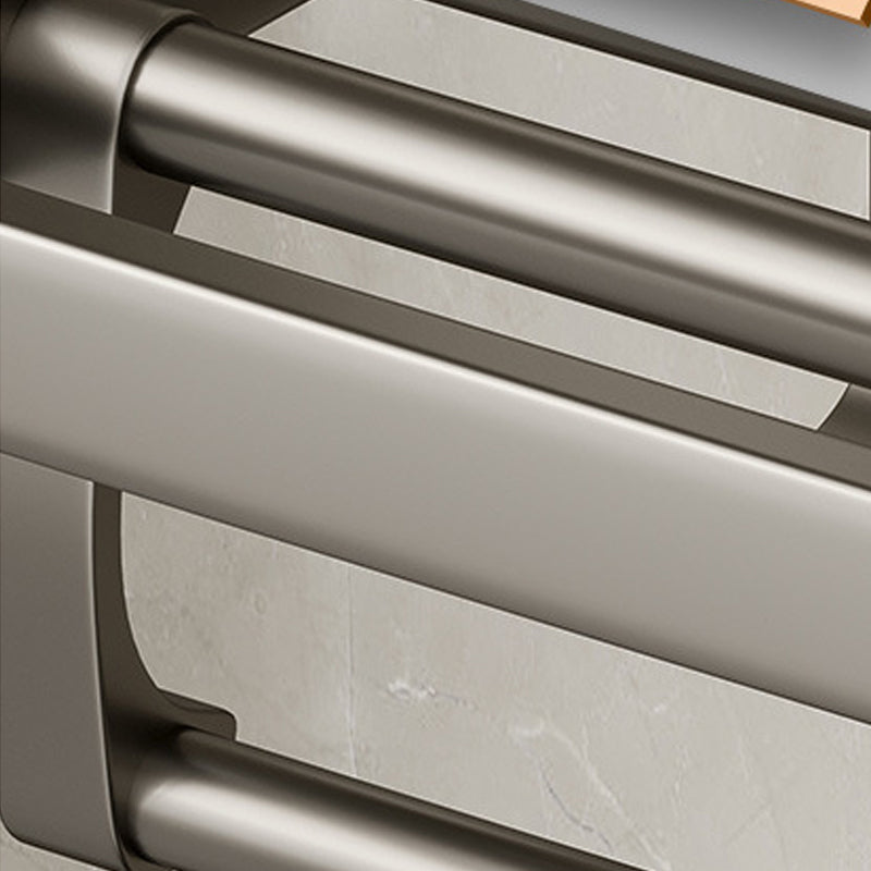 Rynx | Modern Bathroom Accessories Set in Gray with Bathroom Shelf/Towel Holder/Bathrobe Hook & Paper Holder