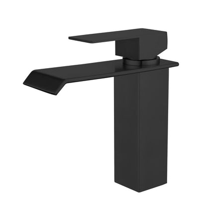 Rynx | Industrial Vessels Faucet Stainless Steel Lever Handles Waterfall Spout Bathroom Faucet