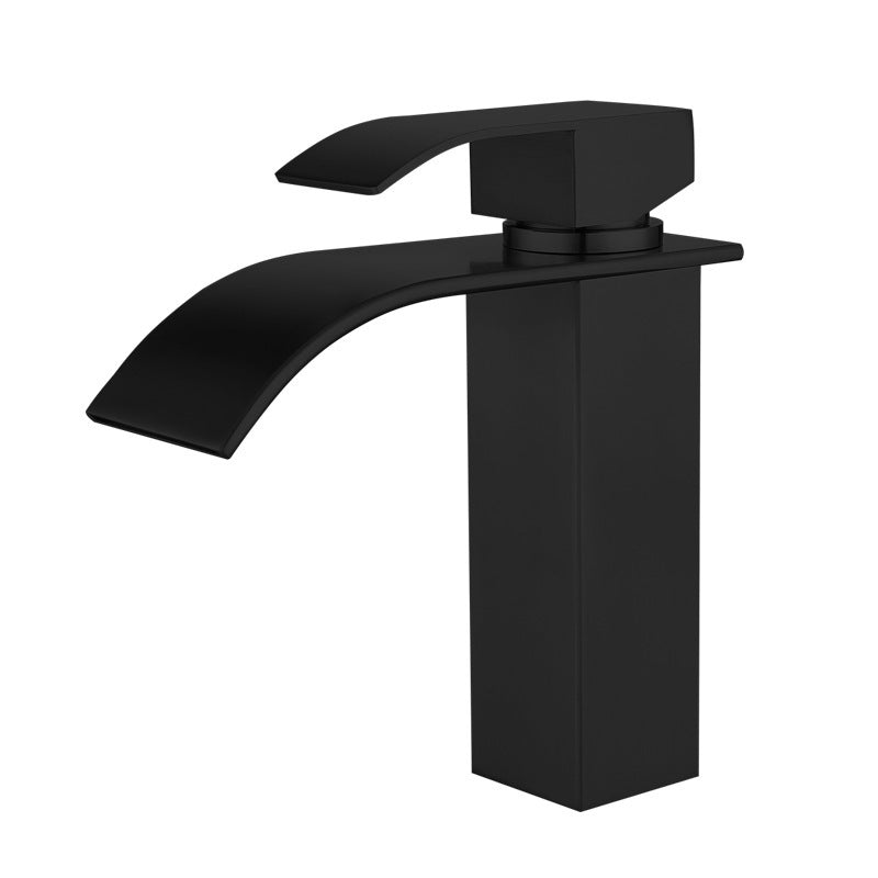 Rynx | Industrial Vessels Faucet Stainless Steel Lever Handles Waterfall Spout Bathroom Faucet