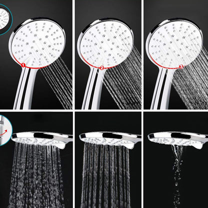 Rynx | Silver Dual Shower Head 3 Settings Medium Flow Wall Mounted Shower Head