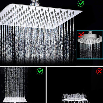 Rynx | Silver Dual Shower Head 3 Settings Medium Flow Wall Mounted Shower Head