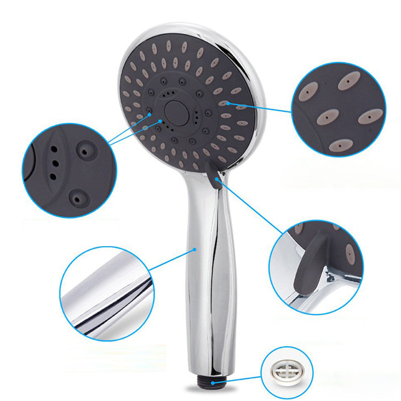 Rynx | Silver Dual Shower Head 3 Settings Medium Flow Wall Mounted Shower Head