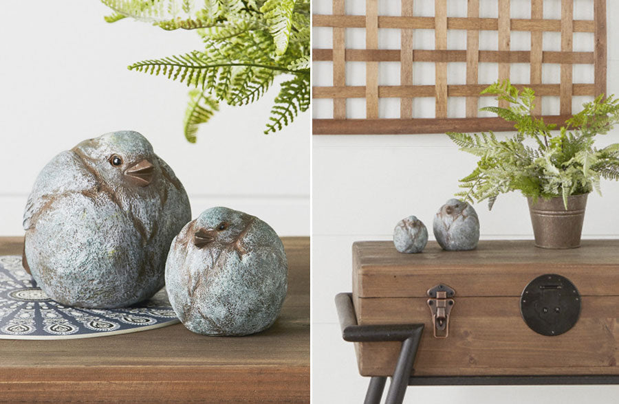 Rynx | Sitting Bird Figures, Set of 2