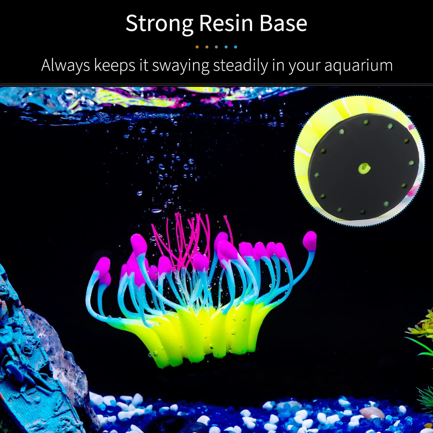 Rynx | Aquarium Glowing Coral Effect Silicone Decoration
