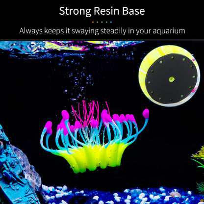 Rynx | Aquarium Glowing Coral Effect Silicone Decoration