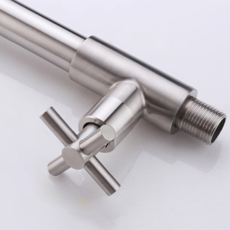 Rynx | Contemporary Wall-Mounted Bathroom Faucet Cross Handles Stainless Steel Faucet