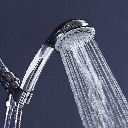 Rynx | Round Handheld Showerhead in Silver Leak-Resistant Wall-Mounted Showerhead