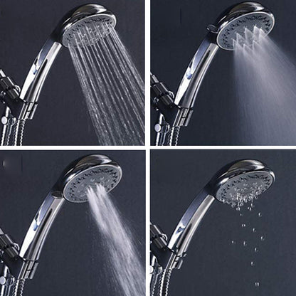 Rynx | Round Handheld Showerhead in Silver Leak-Resistant Wall-Mounted Showerhead