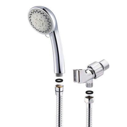 Rynx | Round Handheld Showerhead in Silver Leak-Resistant Wall-Mounted Showerhead