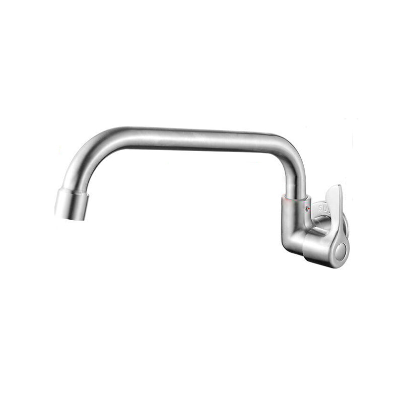 Rynx | Modern Bridge Water Faucet 304 Stainless Steel Knob Handle Swivel Spout Wall Mounted Faucet