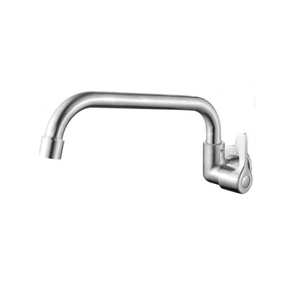 Rynx | Modern Bridge Water Faucet 304 Stainless Steel Knob Handle Swivel Spout Wall Mounted Faucet