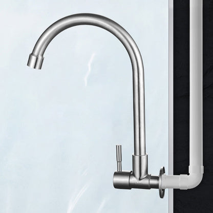 Rynx | Modern Bridge Water Faucet 304 Stainless Steel Knob Handle Swivel Spout Wall Mounted Faucet