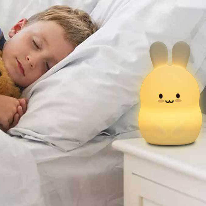 Rynx | Modern Creative Sweet Rabbit Pat Silicone USB LED Night Light Table Lamp