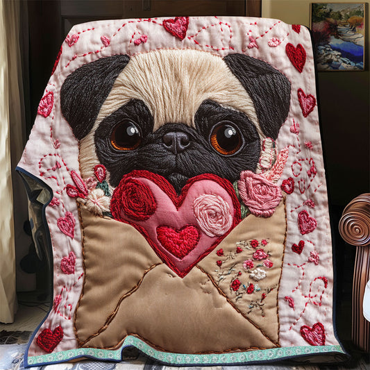 Rynx | Pug Heart Letter Quilt