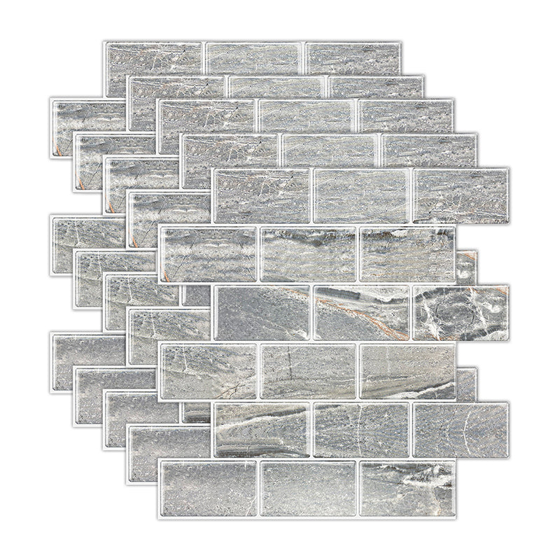 Rynx | Peel and Stick Tiles Subway Rectangle Waterproof PVC Tile-Peel & Stick for the Kitchen 10-Pack