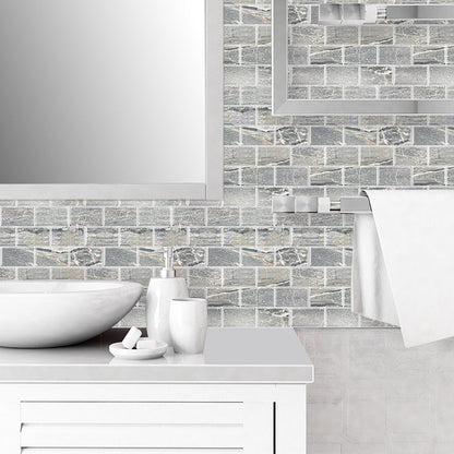 Rynx | Peel and Stick Tiles Subway Rectangle Waterproof PVC Tile-Peel & Stick for the Kitchen 10-Pack