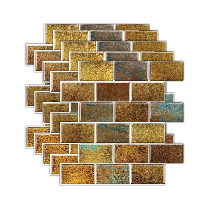 Rynx | Peel and Stick Tiles Subway Rectangle Waterproof PVC Tile-Peel & Stick for the Kitchen 10-Pack