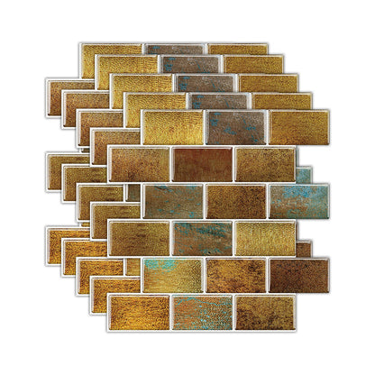 Rynx | Peel and Stick Tiles Subway Rectangle Waterproof PVC Tile-Peel & Stick for the Kitchen 10-Pack
