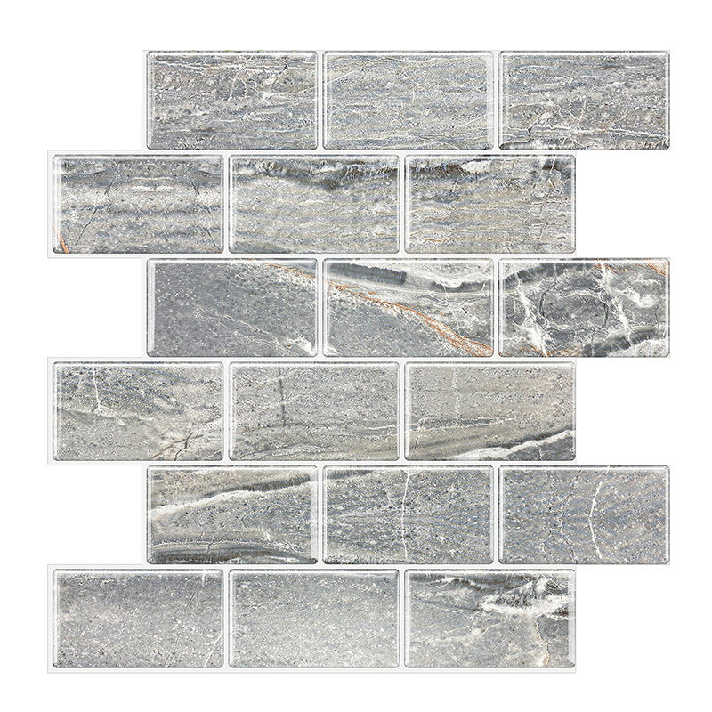 Rynx | Peel and Stick Tiles Subway Rectangle Waterproof PVC Tile-Peel & Stick for the Kitchen 10-Pack