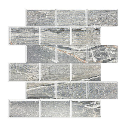 Rynx | Peel and Stick Tiles Subway Rectangle Waterproof PVC Tile-Peel & Stick for the Kitchen 10-Pack