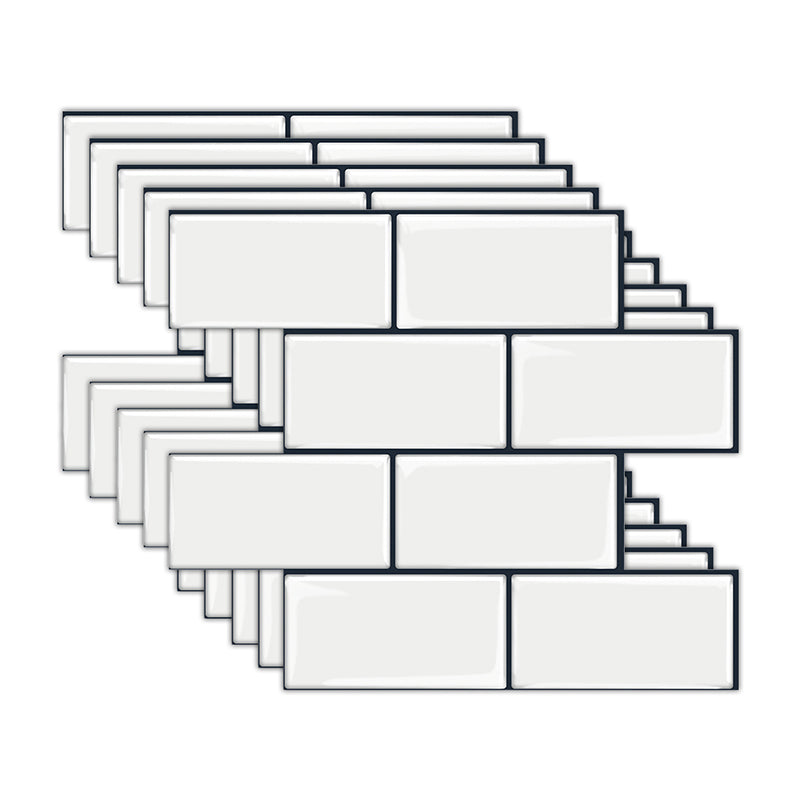 Rynx | Peel and Stick Tiles Subway Rectangle Waterproof PVC Tile-Peel & Stick for the Kitchen 10-Pack