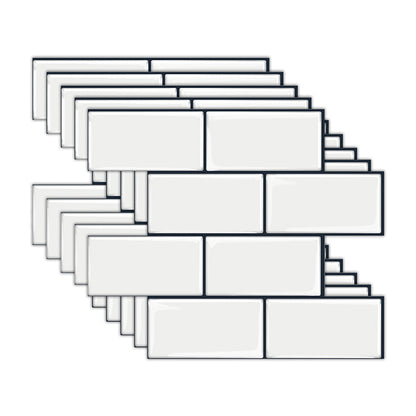 Rynx | Peel and Stick Tiles Subway Rectangle Waterproof PVC Tile-Peel & Stick for the Kitchen 10-Pack
