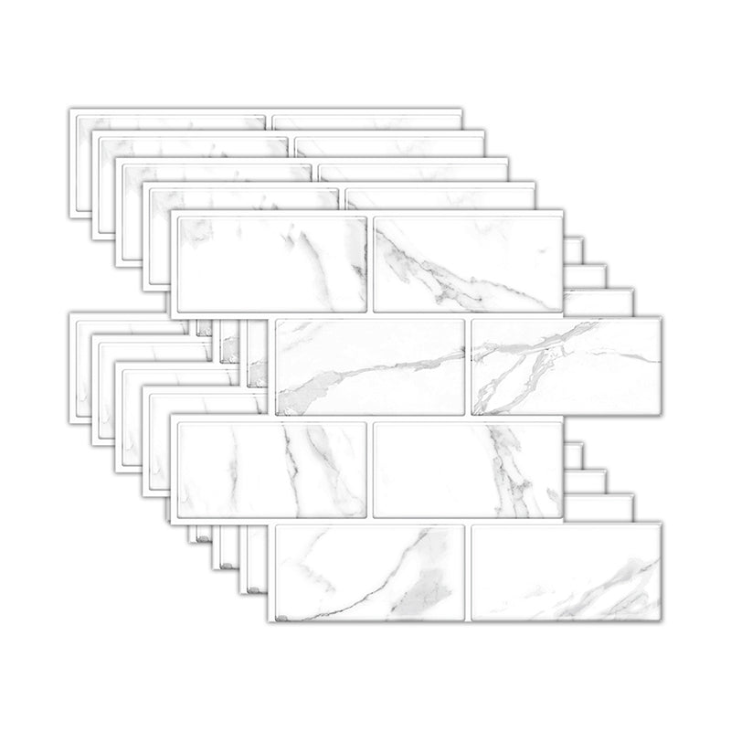 Rynx | Peel and Stick Tiles Subway Rectangle Waterproof PVC Tile-Peel & Stick for the Kitchen 10-Pack