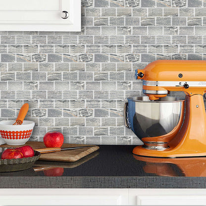 Rynx | Peel and Stick Tiles Subway Rectangle Waterproof PVC Tile-Peel & Stick for the Kitchen 10-Pack