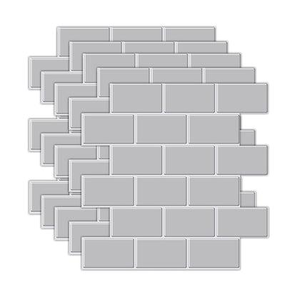 Rynx | Peel and Stick Tiles Subway Rectangle Waterproof PVC Tile-Peel & Stick for the Kitchen 10-Pack