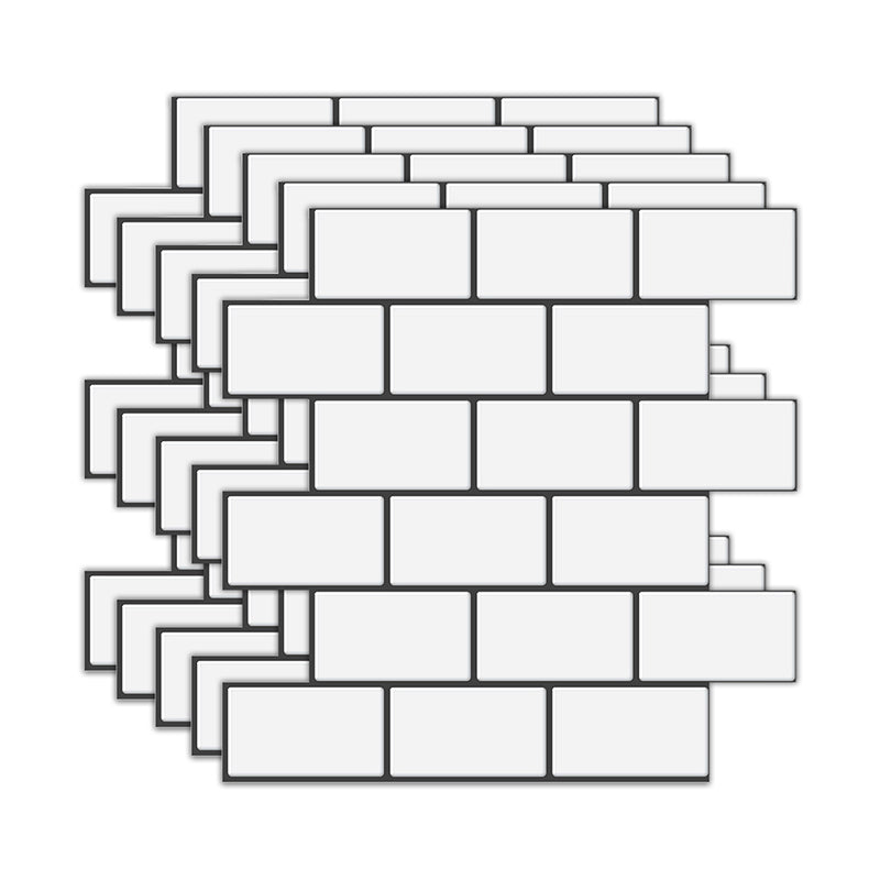 Rynx | Peel and Stick Tiles Subway Rectangle Waterproof PVC Tile-Peel & Stick for the Kitchen 10-Pack