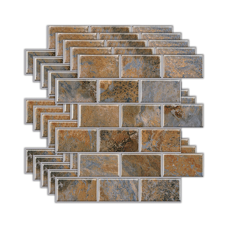 Rynx | Peel and Stick Tiles Subway Rectangle Waterproof PVC Tile-Peel & Stick for the Kitchen 10-Pack