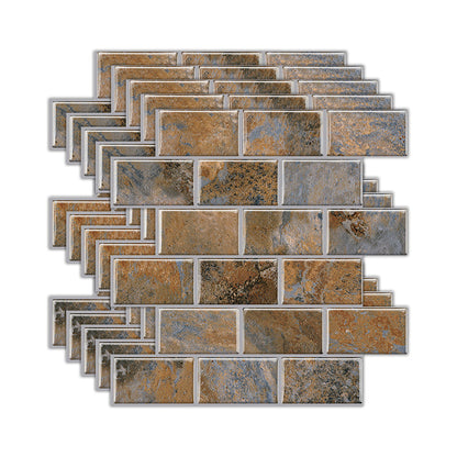 Rynx | Peel and Stick Tiles Subway Rectangle Waterproof PVC Tile-Peel & Stick for the Kitchen 10-Pack