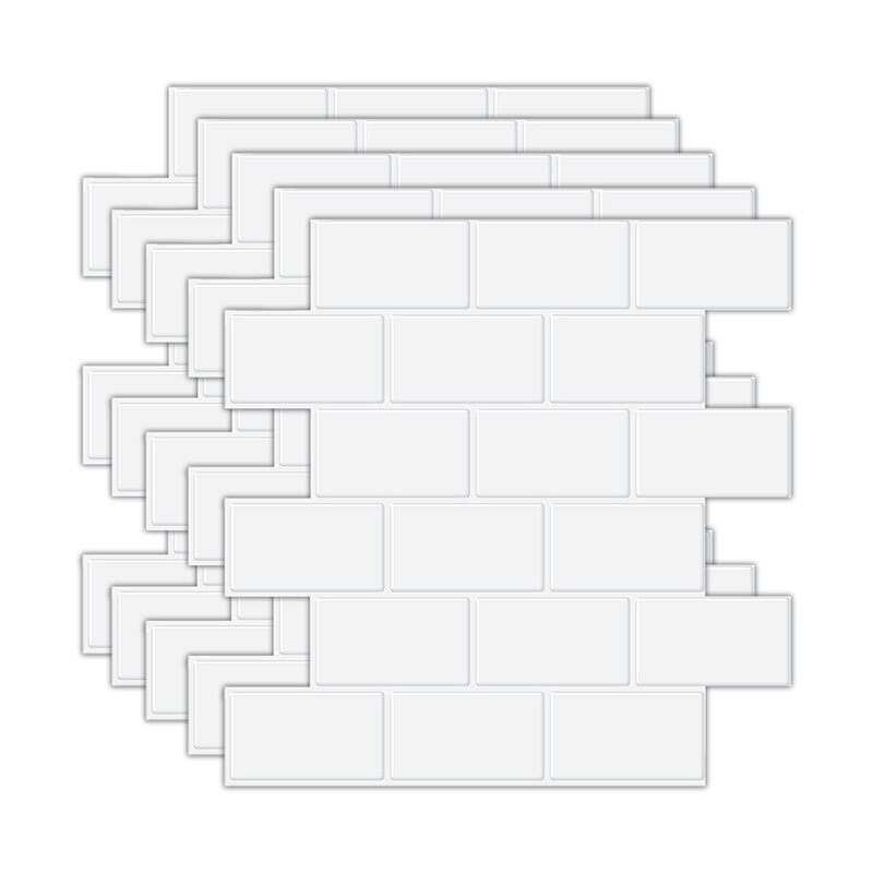 Rynx | Peel and Stick Tiles Subway Rectangle Waterproof PVC Tile-Peel & Stick for the Kitchen 10-Pack