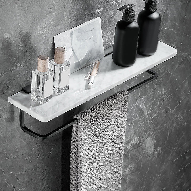 Rynx | Metal and Marble Bathroom Hardware Set as a Single Piece or as a Set in Black
