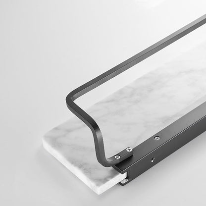 Rynx | Metal and Marble Bathroom Hardware Set as a Single Piece or as a Set in Black